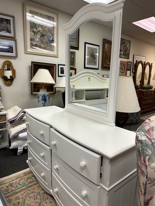 Six Drawer Dresser And Mirror