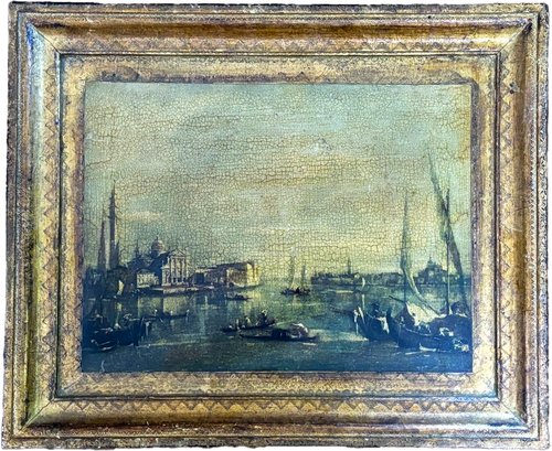 A Vintage Oil On Board, Early 20th Century Original Venetian Tourist Painting