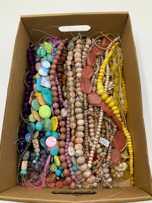 Box Of Strung Beads Lot 1