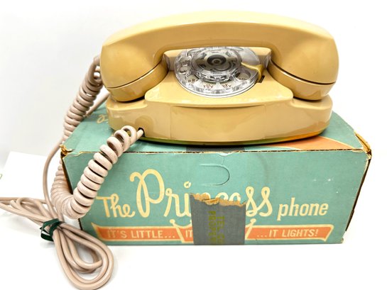 New In Box Vintage Bell System Princess Rotary Phone