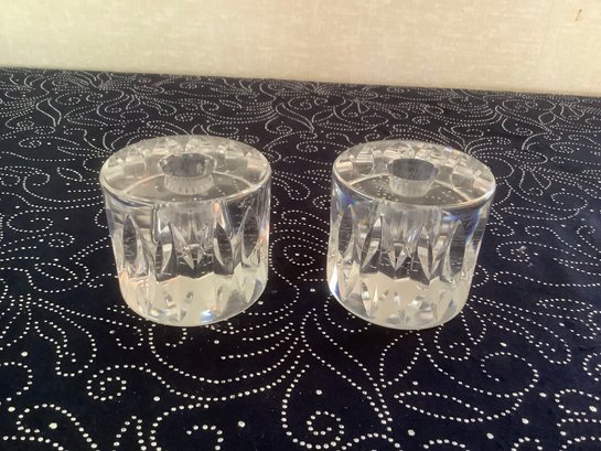 Signed Glass Candle Votives