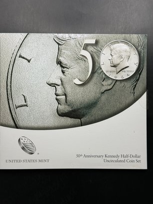 50th Anniversary Kennedy Half Dollar Uncirculated Coin Set