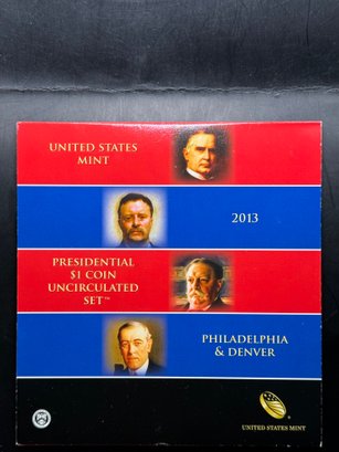 2013 Presidential $1 Coin Uncirculated Set