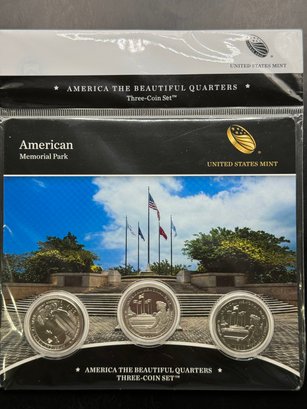America The Beautiful Quarters 3 Coin Set American Memorial Park