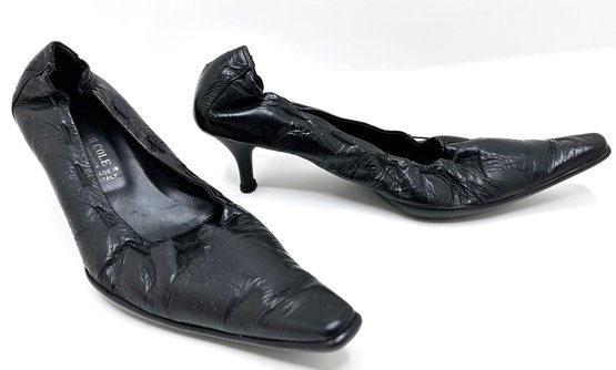 Kenneth Cole Italian Leather Crinkle Heels, Size 38