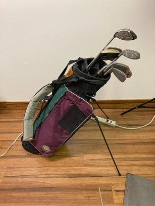 Taylor Made Golf Iron With Bag And Few Other Clubs