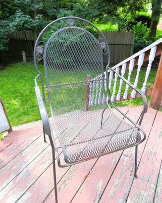 Woodard Black Wrought Iron Chair