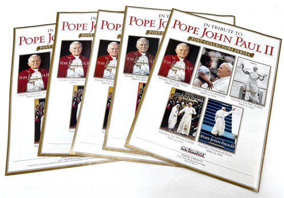Full Set Of 5 Pope John Paul II Tribute Magazines From The New York Post