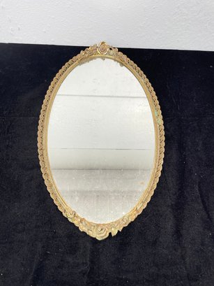 Oval Vanity Tray With Mirror