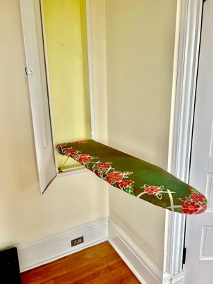 A Fun Vintage Built-In Ironing Board  - Metal Cabinet