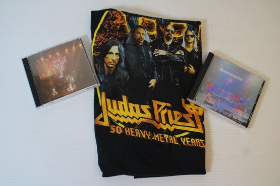 50 Years Of Judas Priest & Queensryche Live At The Oakdale Theater In Wallingford, CT W/ Bootleg CDs & T-Shirt