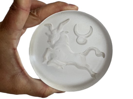 MCM Taurus Design Frosted Glass Paperweight