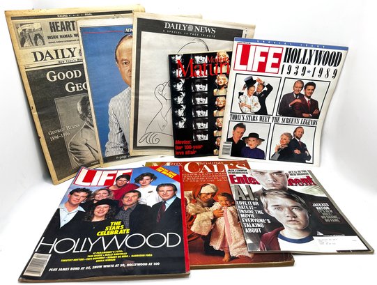 8 Newspapers & Magazines On Hollywood, Commemorating Celebrity Deaths & More