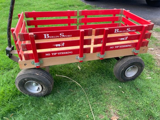 Little Red Wagon Put The Kids In Or The Cooler With Blankets And Go. Berlin Sport No Tip Steering
