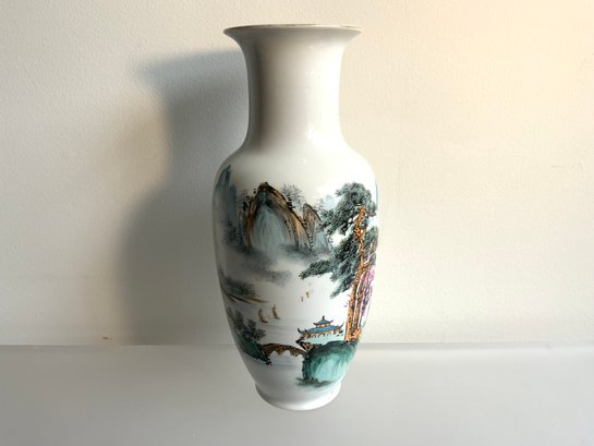 Vintage Tall Porcelain Asian Vase