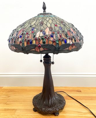 A Bronze 'Mushroom Lamp' After Louis Comfort Tiffany