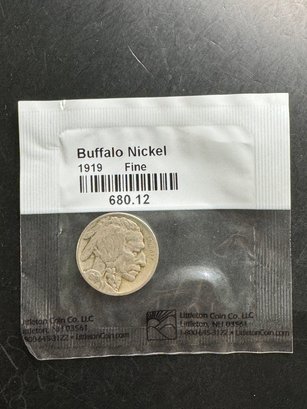 1919 Buffalo Nickel Fine In Littleton Package