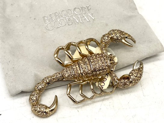 A Gold Scorpion Pin By Bergdorf Goodman