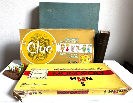 Board Games: 1954 Monopoly, 1976 Scrabble, Vintage Clue & More