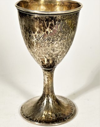 Art And Crafts Hand Wrought Cordial Cup  Signed Friedell 65.4 Grams Not Weighted