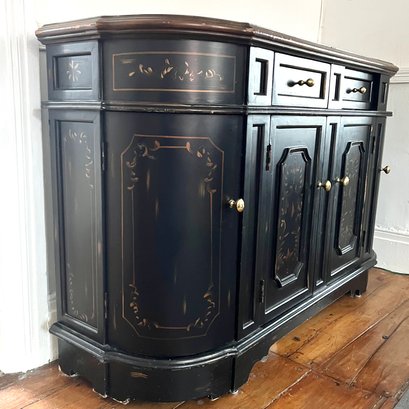 A Painted And Stenciled Buffet Console
