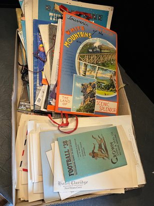 Vintage Travel Ephemera Lot Hotels Brochures Stationary Menus