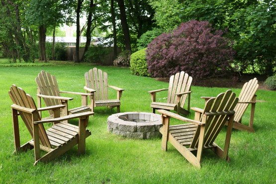 6 Teak Adirondack Chairs