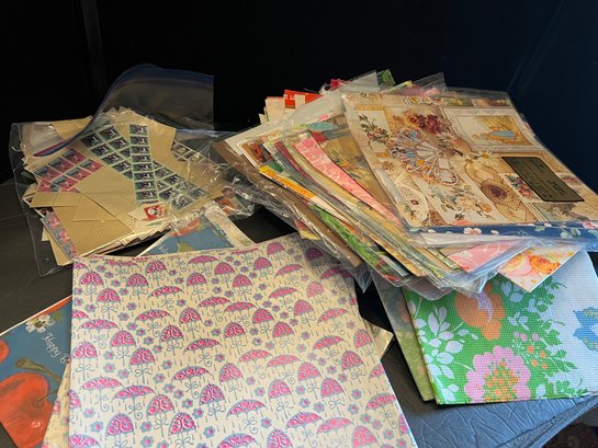 Lot Of Vintage Wrapping Paper