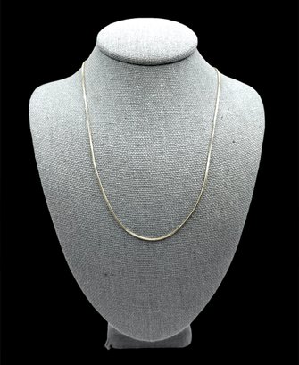 Vintage Italian Sterling Silver Smooth Long Chain