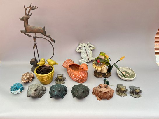 Lot Of Frog And Animal Items