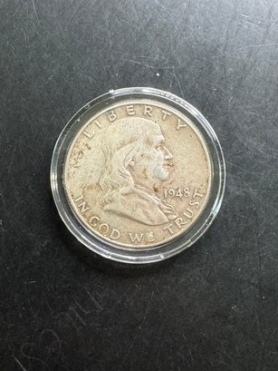 1948 Benjamin Franklin Silver Half Dollar