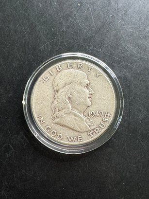 1949 Benjamin Franklin Silver Half Dollar
