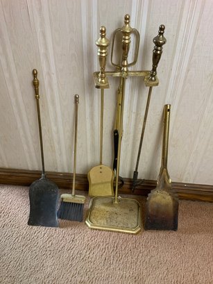 Brass Fireplace Tools Lot 2