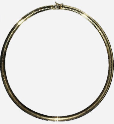 14K Gold Omega Necklace Collar Substantial 16 Inches ~ 37.90 Grams ~