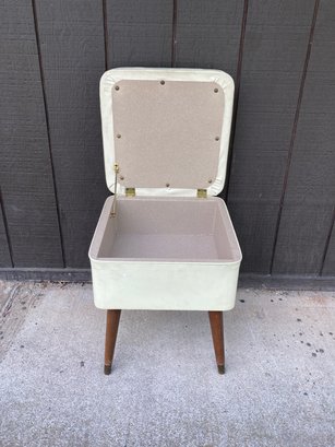 MCM Sewing Bench Foot Stool Storage Compartment Ottoman Singer?