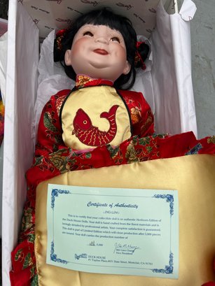 Duck House Dolls 'Ling-Ling' Limited Edition Chinese Heirloom Doll With C.O.A.