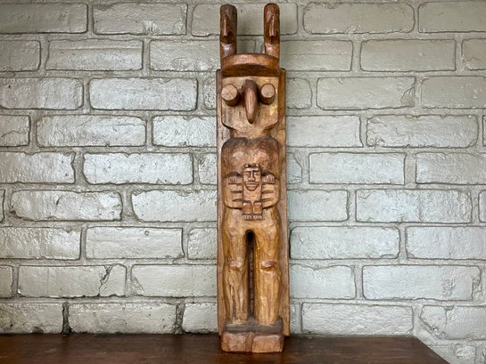 Circa 1950s Squamish Nation Wood Carved Statute, Signed Alex Julian