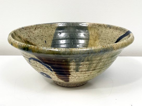 An Art Pottery Glazed Ceramic Fruit Bowl