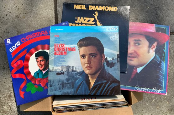 Vintage Vinyl Album Lot ~ 13 Albums ~ Elvis, Neil Sedaka, Neil Diamond & More