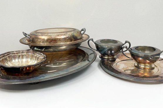 Vintage And Antique Silver Plated Serving Ware