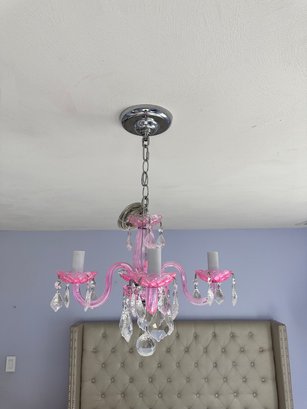 SMALL PINK CHANDELIER