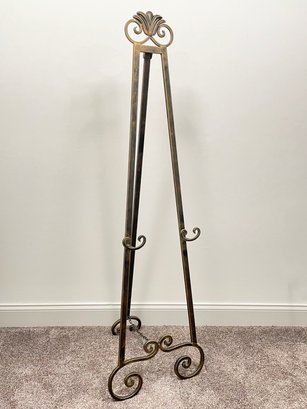 A Large Wrought Iron Easel