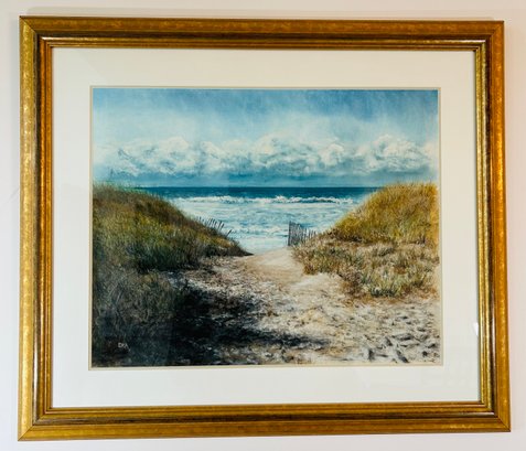 Original Beachscape Oil Painting By Local Artist, Signed