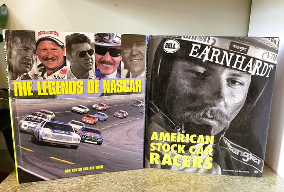 1997 American Stock Car Racers & 2004 The Legends Of Nascar Hard Cover Books