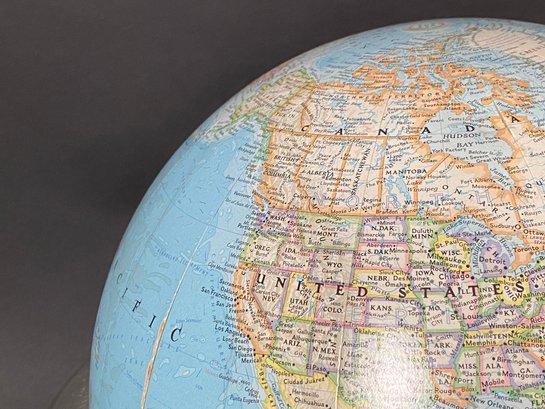 A Vintage National Geographic World Globe