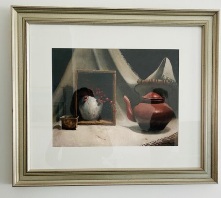 Framed Teapot Picture 24.5 X 21