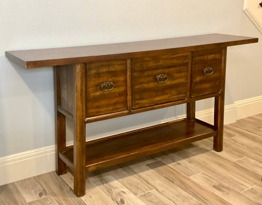 6 Ft  Rustic  HOOKER FURNITURE  Console Table With Pass Thru Drawers