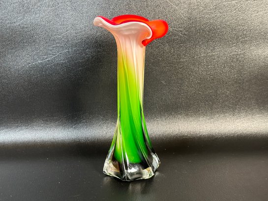 A Collectible Vintage Art Glass Vase, Likely Murano Glass