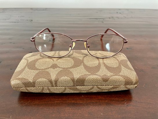 Coach 'Karla' Glasses In Bordeaux With Case