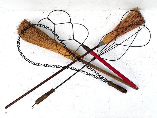 Antique Rug Beaters, Fireplace Brooms And More